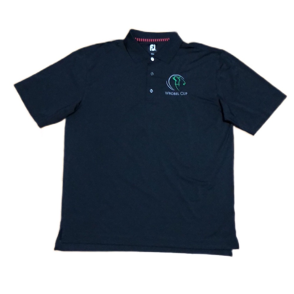 FootJoy Men’s Wrobel Cup Golf Polo Shirt in Black, size XL